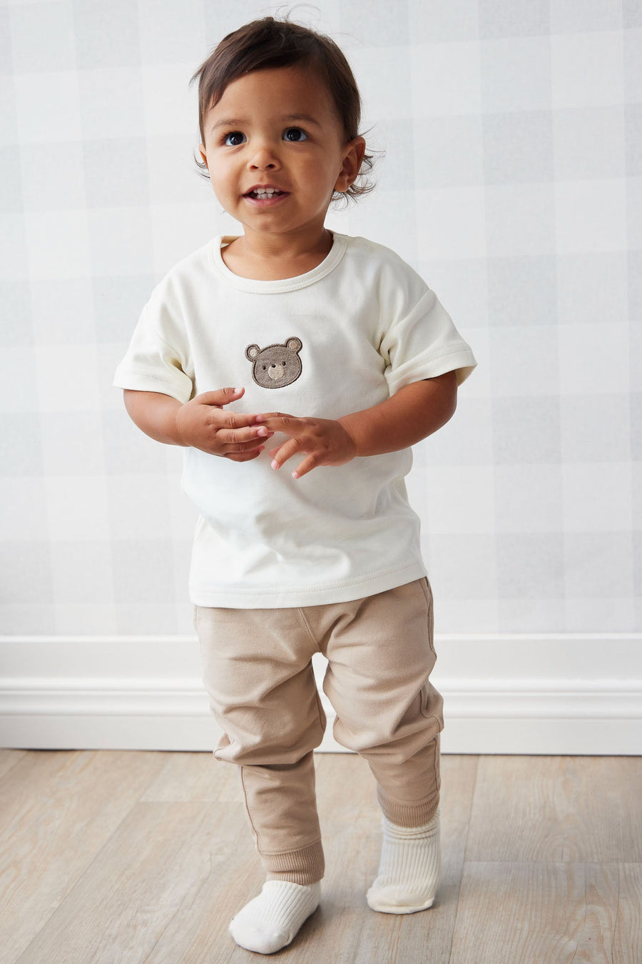 Pima Cotton Hunter Tee - Cloud Bear Childrens Top from Jamie Kay Australia