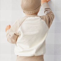 Organic Cotton Morgan Track Pant - Fawn Childrens Pant from Jamie Kay Australia