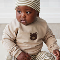 Organic Cotton Damien Sweatshirt - Fawn Bear Childrens Top from Jamie Kay Australia