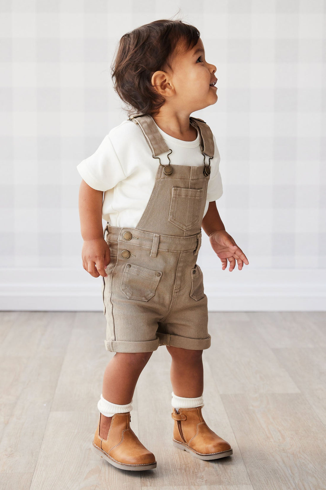 Leather Boot with Elastic Side - Tan Childrens Footwear from Jamie Kay Australia