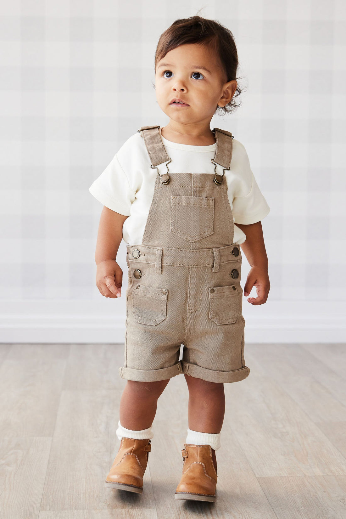 Leather Boot with Elastic Side - Tan Childrens Footwear from Jamie Kay Australia