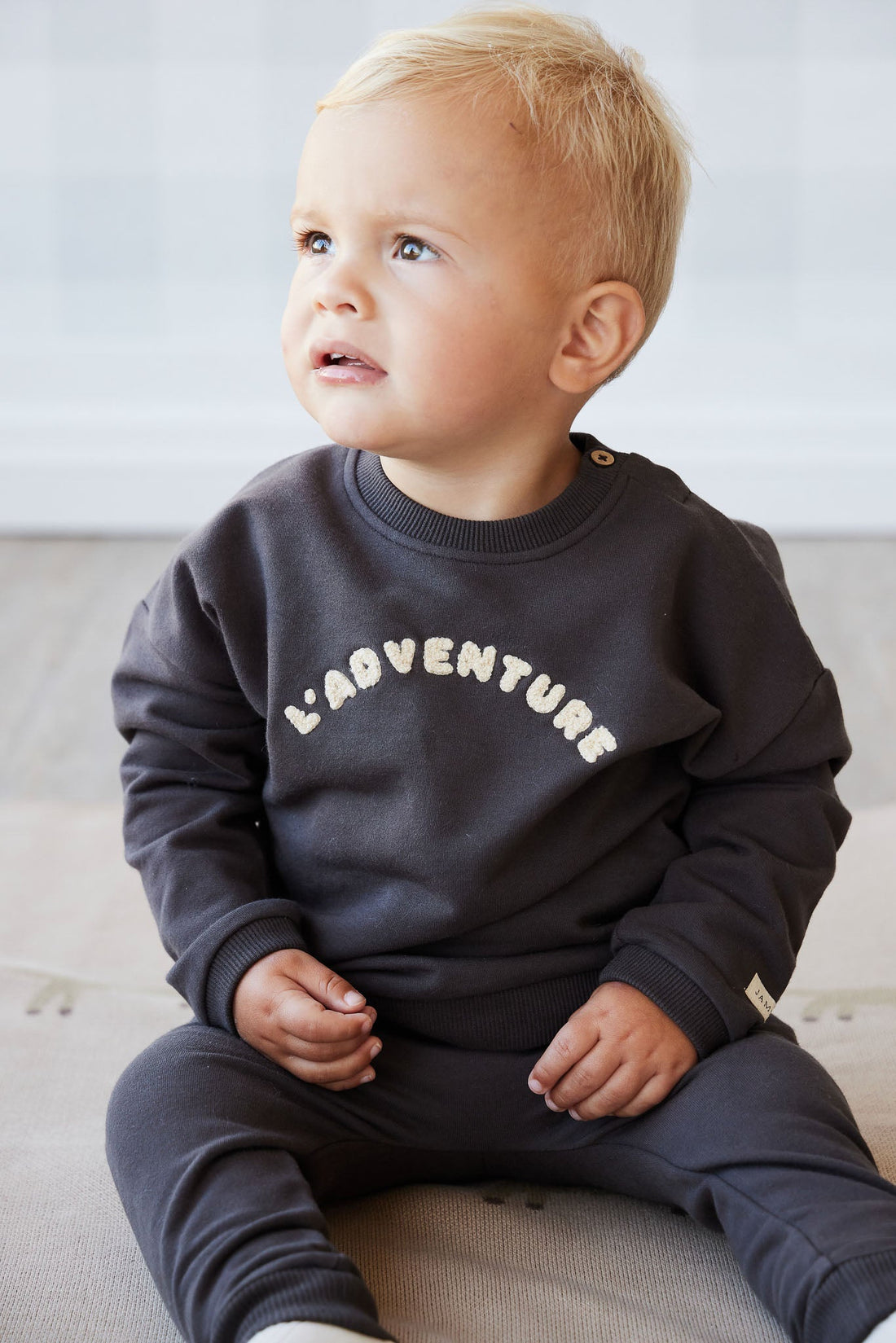 Organic Cotton Damien Sweatshirt - Kalamata L' Adventure Childrens Top from Jamie Kay Australia