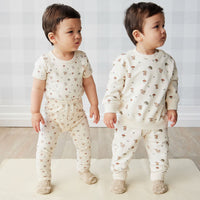 Organic Cotton Everyday Legging - Woodland Friends Childrens Legging from Jamie Kay Australia