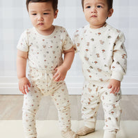 Organic Cotton Jalen Track Pant - Woodland Friends Childrens Pant from Jamie Kay Australia