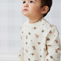 Organic Cotton Jalen Oversized Jumper - Woodland Friends Childrens Top from Jamie Kay Australia