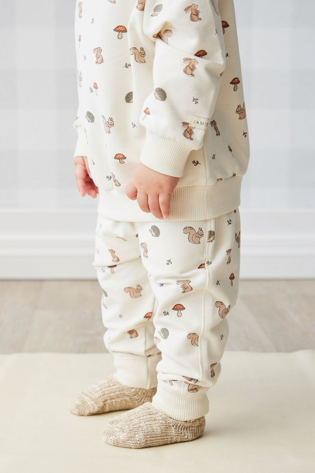 Organic Cotton Jalen Track Pant - Woodland Friends Childrens Pant from Jamie Kay Australia