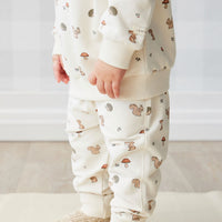 Organic Cotton Jalen Track Pant - Woodland Friends Childrens Pant from Jamie Kay Australia