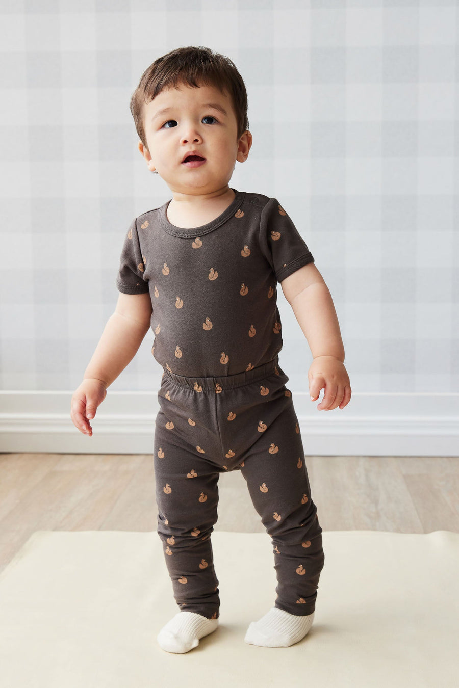 Organic Cotton Everyday Legging - Fox Cubs Wolf Childrens Legging from Jamie Kay Australia