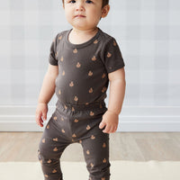 Organic Cotton Hudson Short Sleeve Bodysuit - Fox Cubs Wolf Childrens Bodysuit from Jamie Kay Australia