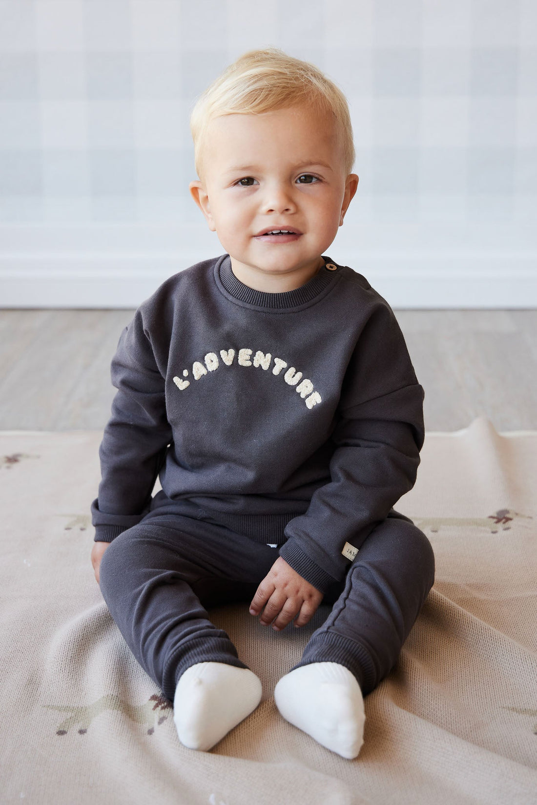 Organic Cotton Damien Sweatshirt - Kalamata L' Adventure Childrens Top from Jamie Kay Australia