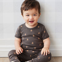 Organic Cotton Hudson Short Sleeve Bodysuit - Fox Cubs Wolf Childrens Bodysuit from Jamie Kay Australia