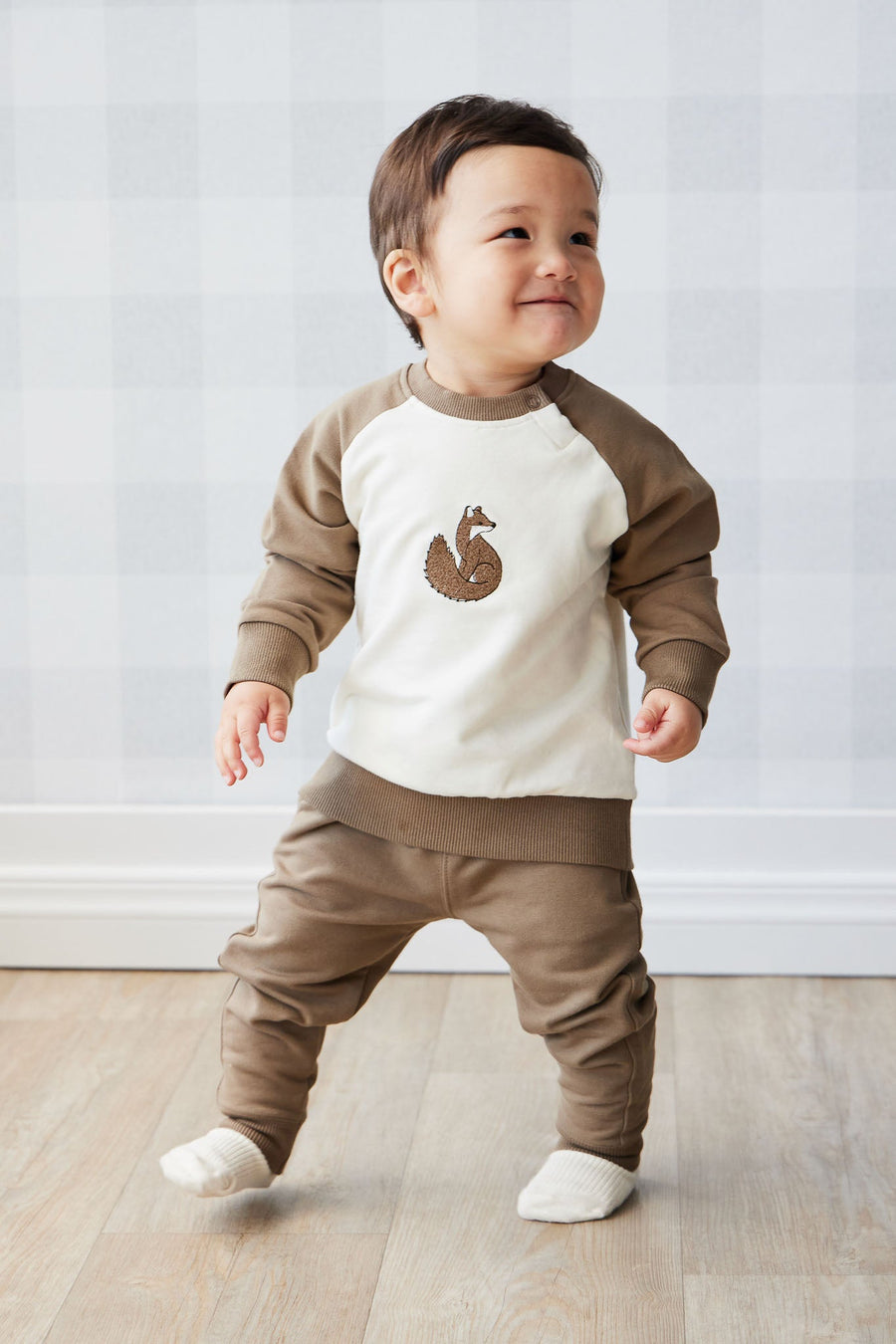 Organic Cotton Tao Sweatshirt - Oak Fox Childrens Top from Jamie Kay Australia