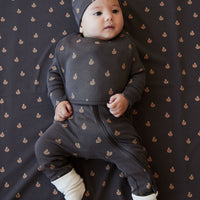 Organic Cotton Reese Zip Onepiece - Fox Cubs Wolf Childrens Onepiece from Jamie Kay Australia