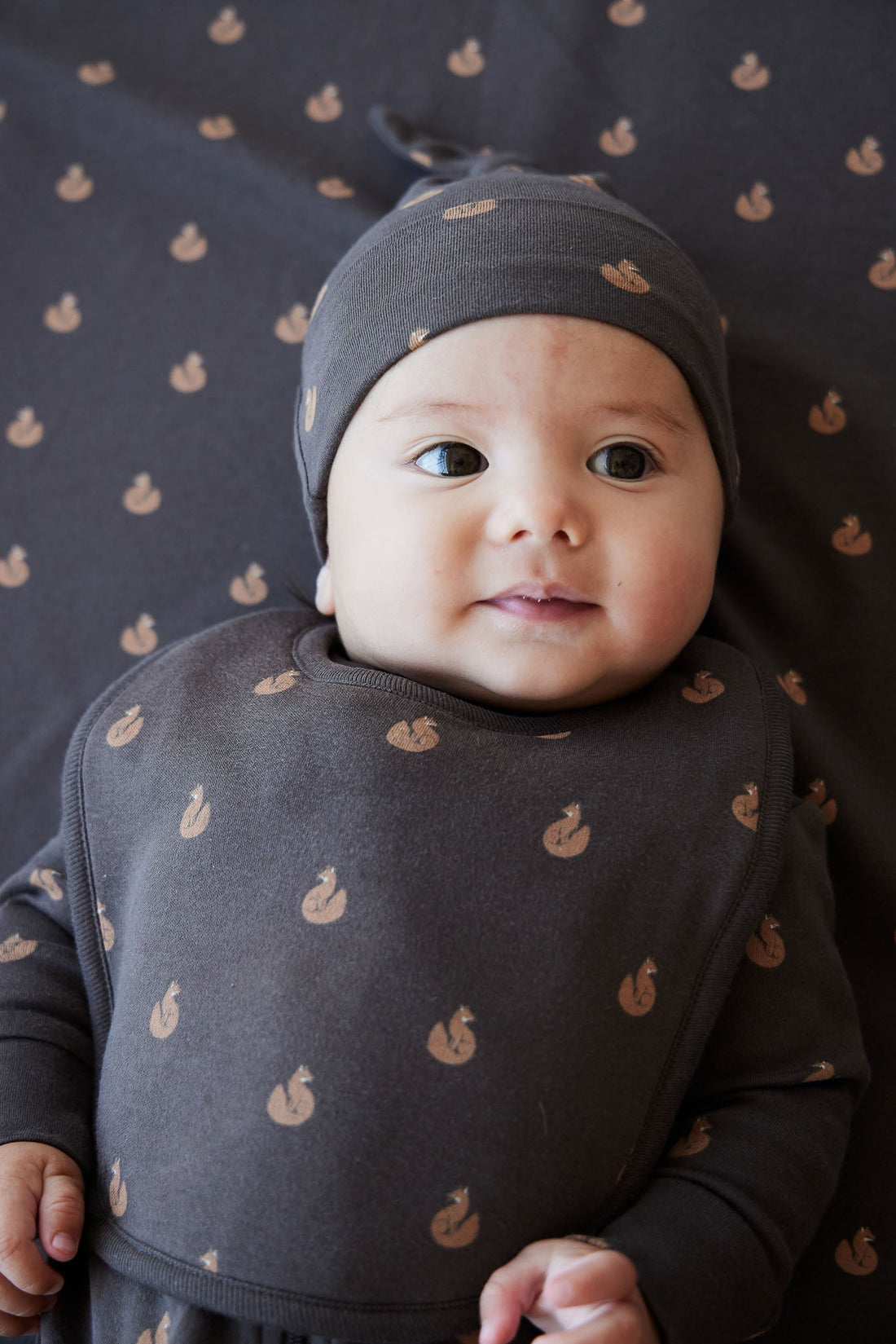 Organic Cotton Bib - Fox Cubs Wolf Childrens Bib from Jamie Kay Australia