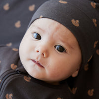 Organic Cotton Knot Beanie - Fox Cubs Wolf Childrens Hat from Jamie Kay Australia