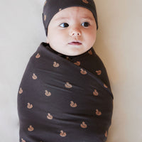 Organic Cotton Knot Beanie - Fox Cubs Wolf Childrens Hat from Jamie Kay Australia