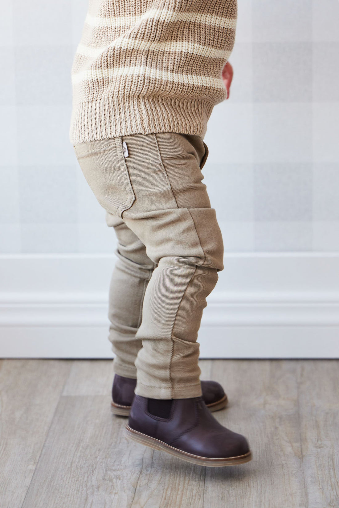 Austin Cotton Twill Pant - Oak Childrens Pant from Jamie Kay Australia