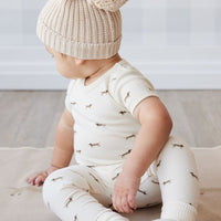 Organic Cotton Everyday Legging - Woodland Friends Childrens Legging from Jamie Kay Australia