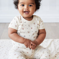 Organic Cotton Hudson Short Sleeve Bodysuit - Woodland Friends Childrens Bodysuit from Jamie Kay Australia