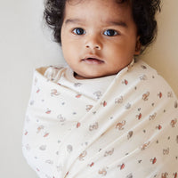 Organic Cotton Wrap Blanket - Woodland Friends Childrens Blanket from Jamie Kay Australia