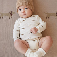 Classic Rib Sock - Cloud Childrens Socks from Jamie Kay Australia