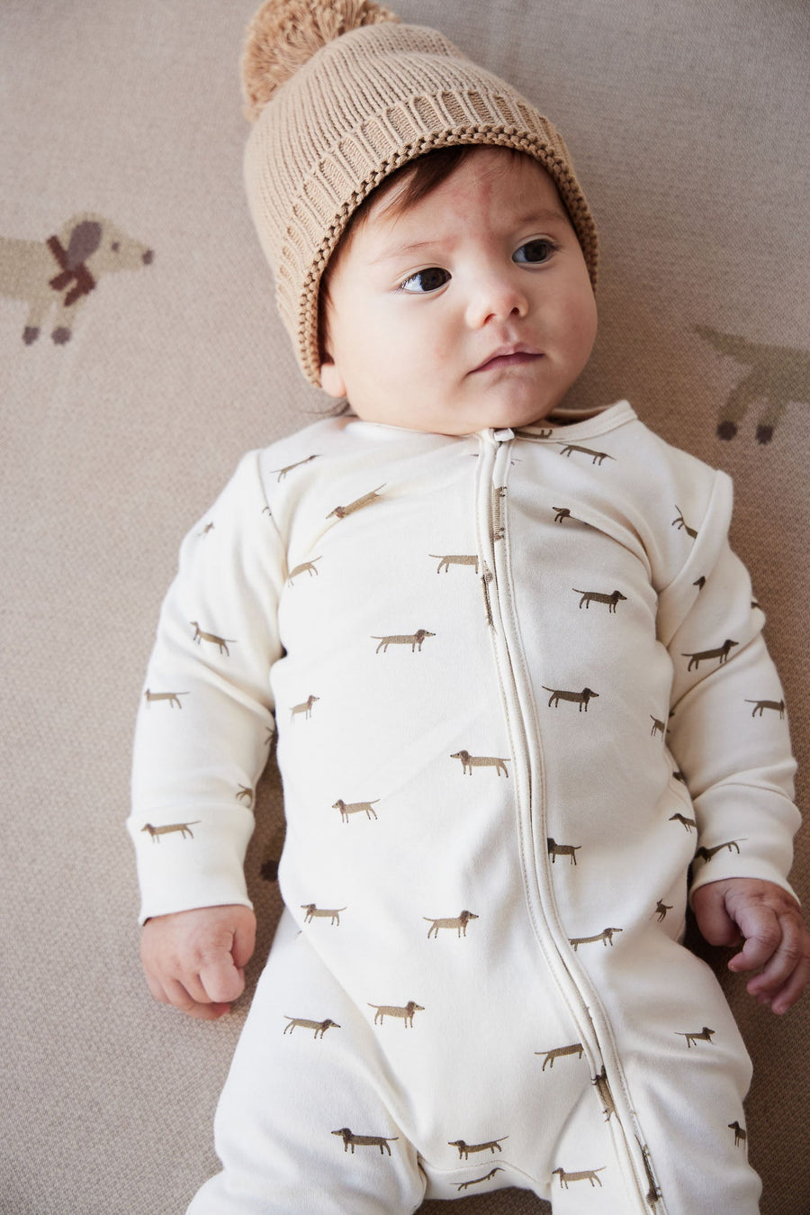 Organic Cotton Reese Zip Onepiece - Cosy Basil Cloud Childrens Onepiece from Jamie Kay Australia