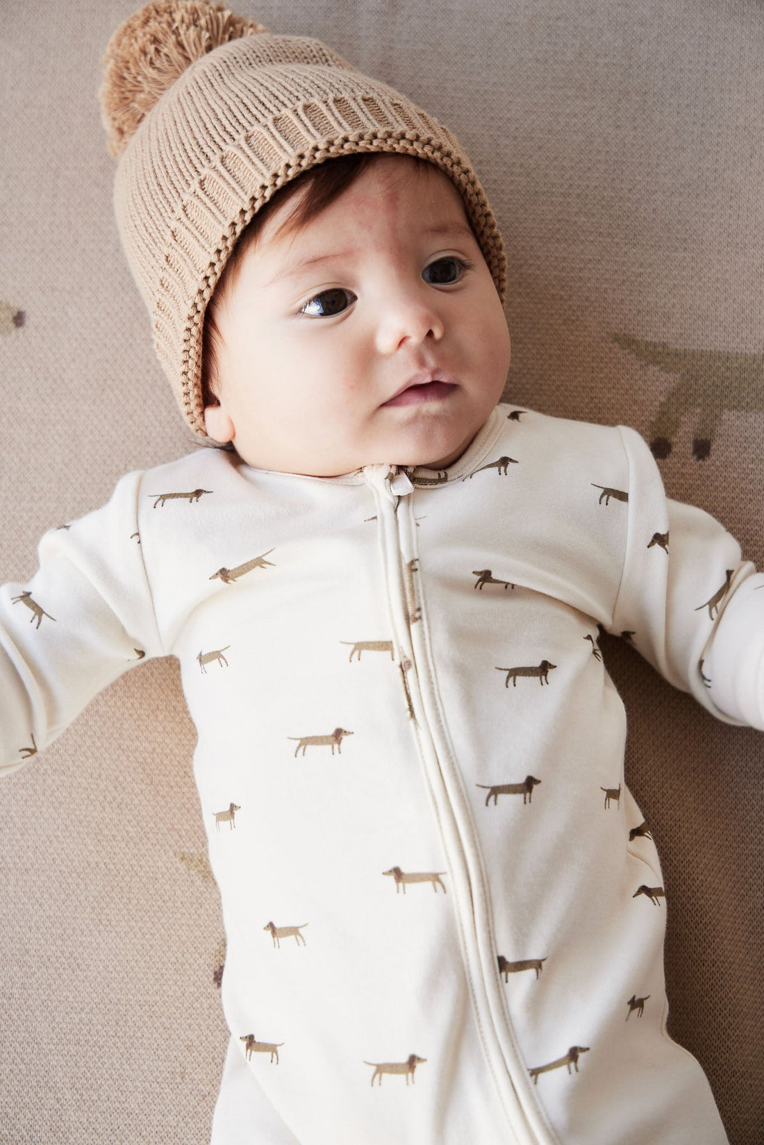 Organic Cotton Reese Zip Onepiece - Cosy Basil Cloud Childrens Onepiece from Jamie Kay Australia