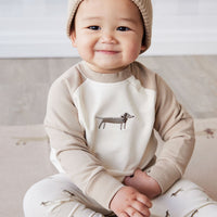 Organic Cotton Tao Sweatshirt - Cosy Basil Fawn Childrens Top from Jamie Kay Australia