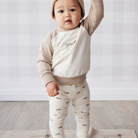 Organic Cotton Tao Sweatshirt - Cosy Basil Fawn Childrens Top from Jamie Kay Australia