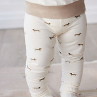 Organic Cotton Everyday Legging - Cosy Basil Cloud Childrens Legging from Jamie Kay Australia