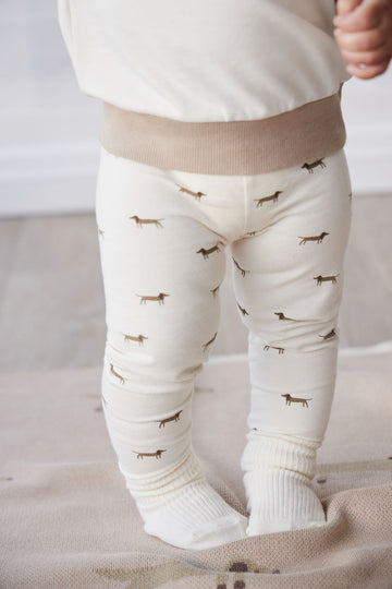 Organic Cotton Everyday Legging - Cosy Basil Cloud Childrens Legging from Jamie Kay Australia