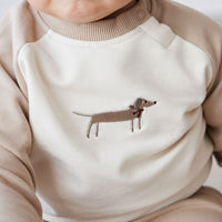 Organic Cotton Tao Sweatshirt - Cosy Basil Fawn Childrens Top from Jamie Kay Australia