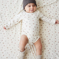 Organic Cotton Fernley Bodysuit - Woodland Friends Childrens Bodysuit from Jamie Kay Australia