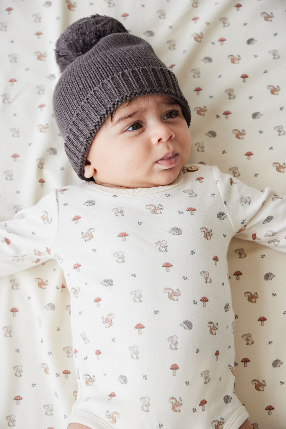 Organic Cotton Fernley Bodysuit - Woodland Friends Childrens Bodysuit from Jamie Kay Australia