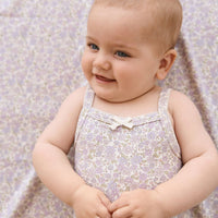 Organic Cotton Bridget Singlet Bodysuit - Chloe Lavender Childrens Bodysuit from Jamie Kay Australia