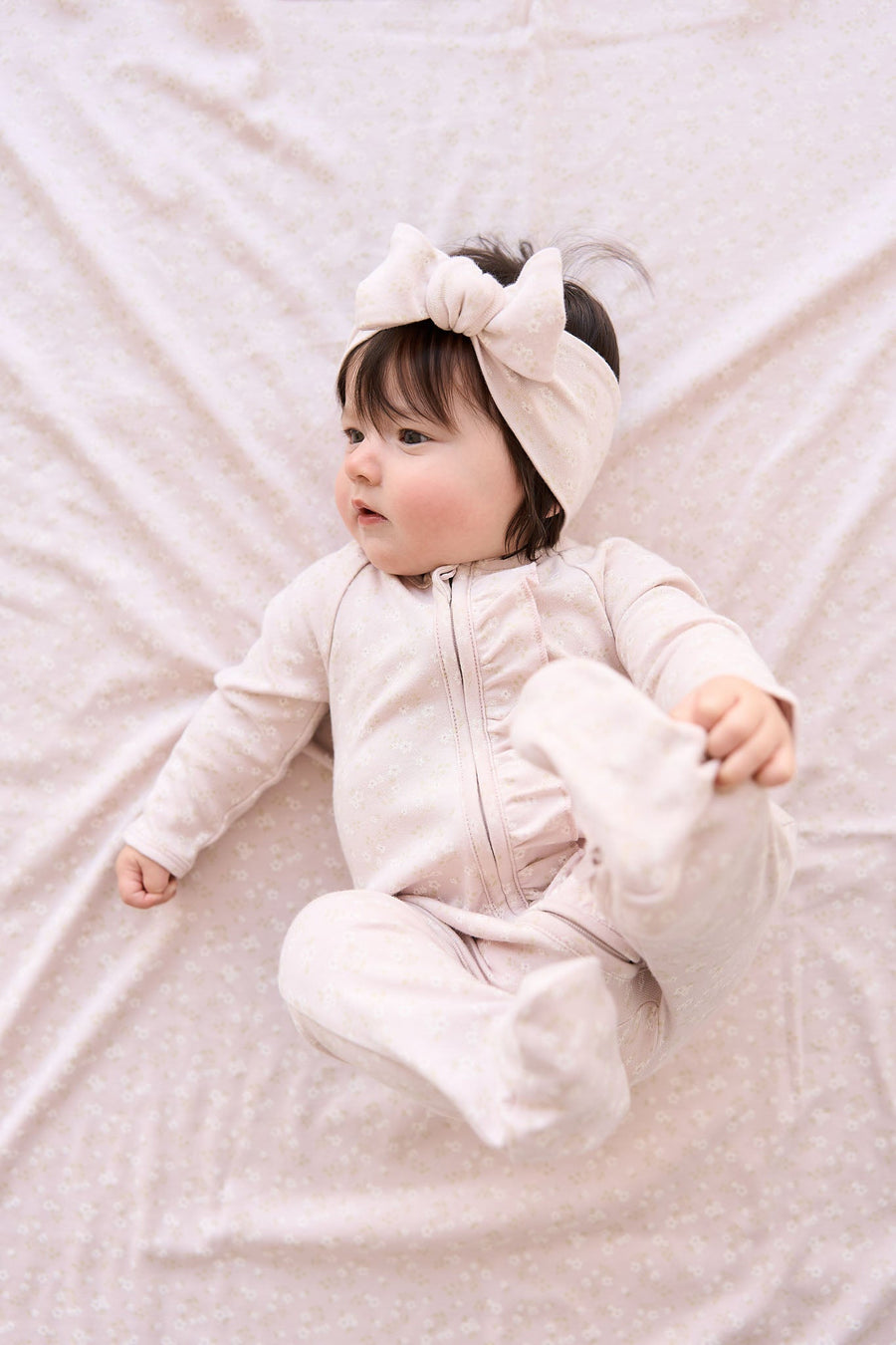 Organic Cotton Melanie Onepiece - Addie Lilac Childrens Onepiece from Jamie Kay Australia