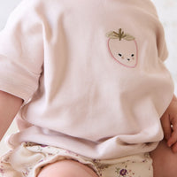 Pima Cotton Mimi Top - Rosewater Strawberry Childrens Top from Jamie Kay Australia