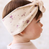 Organic Cotton Headband - Sweet William Floral Natural Childrens Headband from Jamie Kay Australia