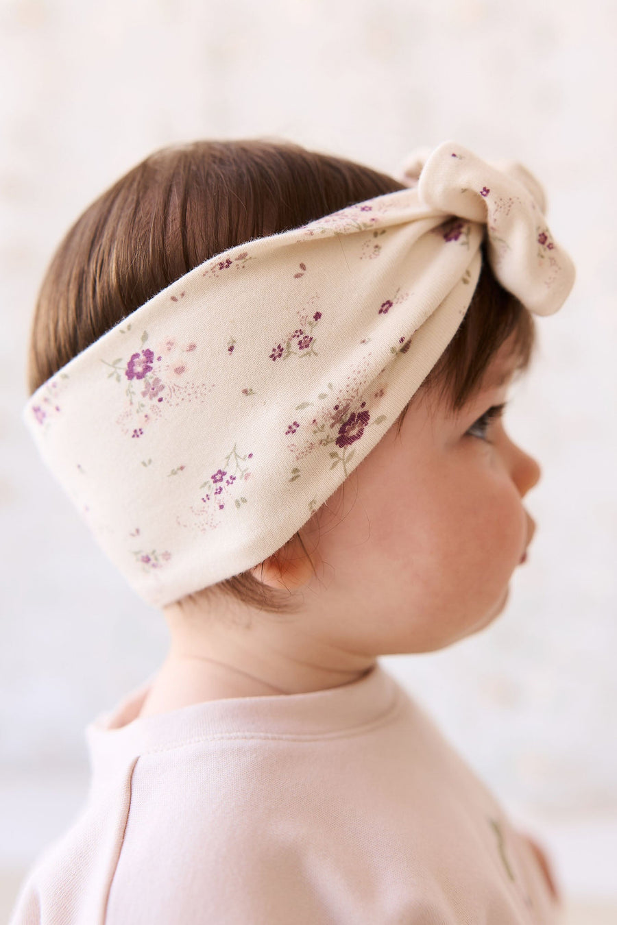 Organic Cotton Headband - Sweet William Floral Natural Childrens Headband from Jamie Kay Australia