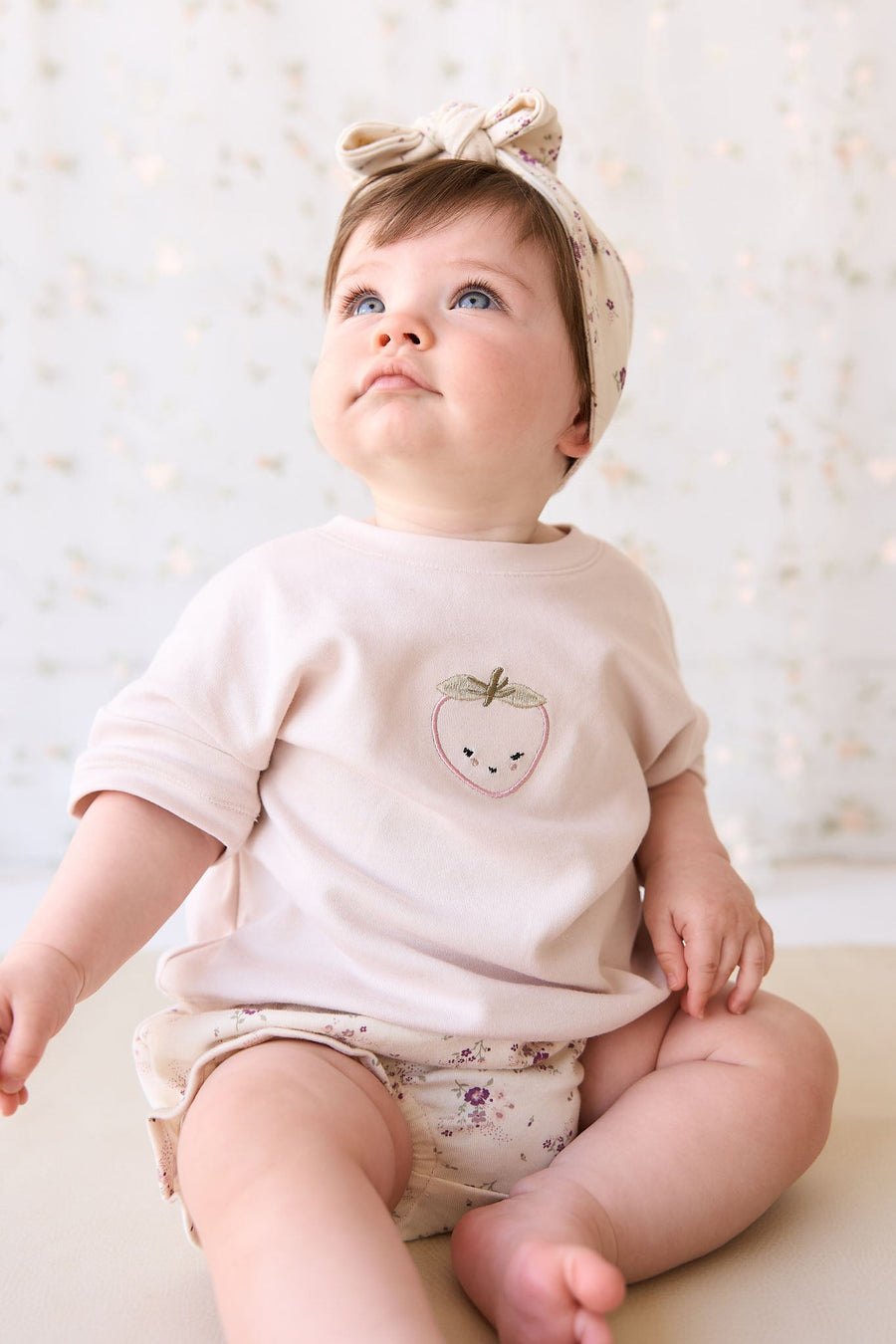 Pima Cotton Mimi Top - Rosewater Strawberry Childrens Top from Jamie Kay Australia