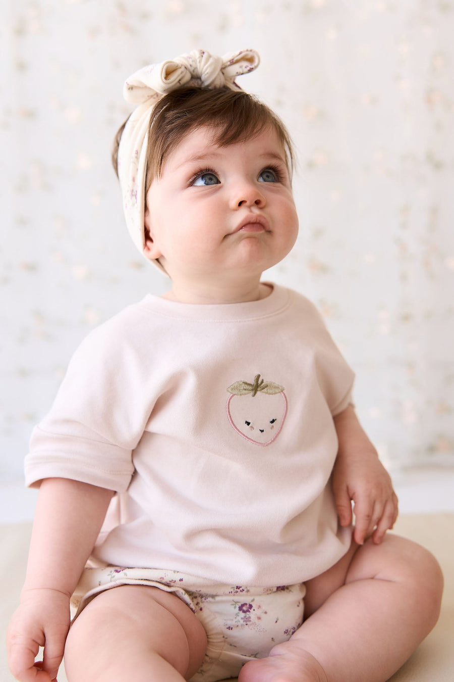 Pima Cotton Mimi Top - Rosewater Strawberry Childrens Top from Jamie Kay Australia