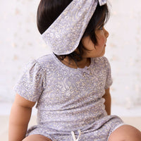 Organic Cotton Cap Sleeve Bodysuit - April Lilac Childrens Bodysuit from Jamie Kay Australia