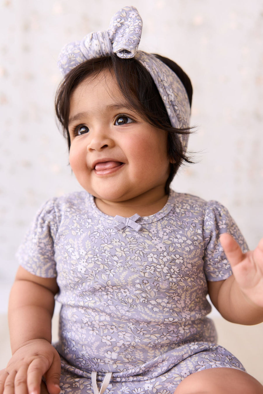 Organic Cotton Headband - April Lilac Childrens Headband from Jamie Kay Australia