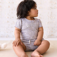 Organic Cotton Frill Bloomer - April Lilac Childrens Bloomer from Jamie Kay Australia