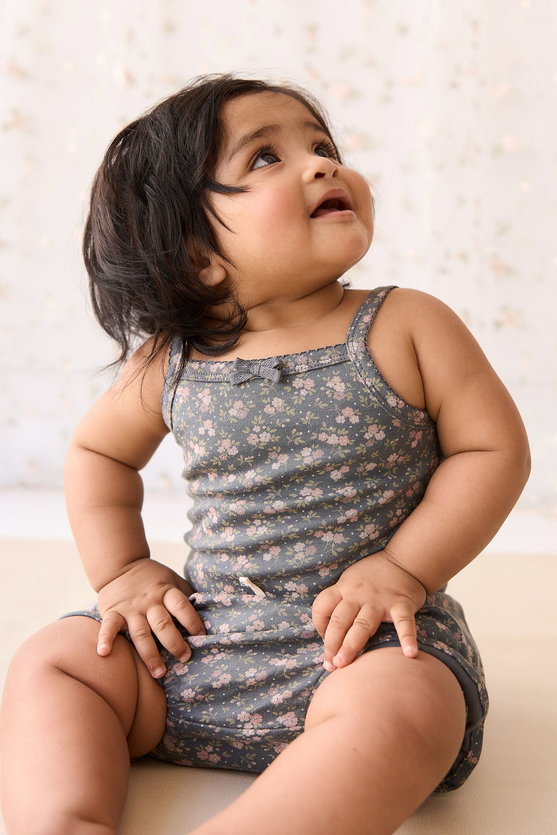 Organic Cotton Frill Bloomer - Rosalie Floral Lava Childrens Bloomer from Jamie Kay Australia