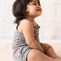 Organic Cotton Frill Bloomer - Rosalie Floral Lava Childrens Bloomer from Jamie Kay Australia