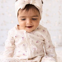 Organic Cotton Headband - Sweet William Floral Natural Childrens Headband from Jamie Kay Australia