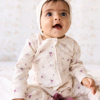 Organic Cotton Frankie Onepiece - Sweet William Floral Natural Childrens Onepiece from Jamie Kay Australia