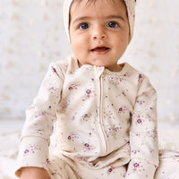 Organic Cotton Frankie Onepiece - Sweet William Floral Natural Childrens Onepiece from Jamie Kay Australia