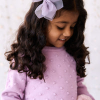 Dotty Knit Jumper - Lilac Blush Childrens Jumper from Jamie Kay Australia